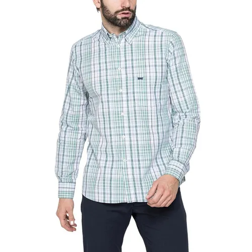 Áo Sơ Mi Dài Tay Nam Carrera Jeans 213A1230A_03A Màu Xanh Kẻ Size L