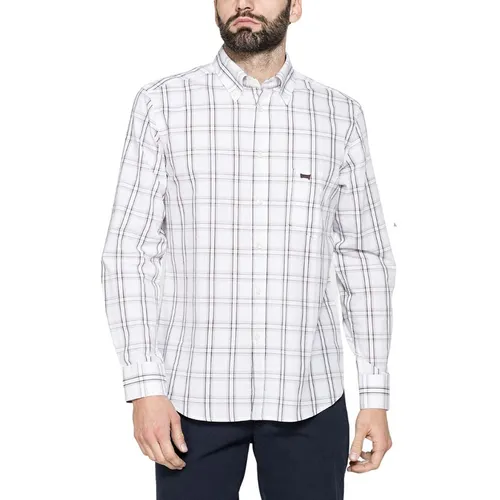 Áo Sơ Mi Dài Tay Nam Carrera Jeans 213A1230A_B79 Màu Trắng Kẻ Size M - Thời trang - Vua Hàng Hiệu