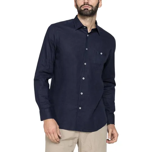 Áo Sơ Mi Dài Tay Nam Carrera Jeans Linen-Cotton Blend Shirt T213A1251A_687 Màu Xanh Navy Size L - Thời trang - Vua Hàng Hiệu