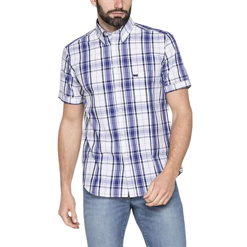 Áo Sơ Mi Nam Carrera Jeans Short Sleeved Shirt 213C1230A_55J Kẻ Ca Rô Màu Xanh Trắng Size M
