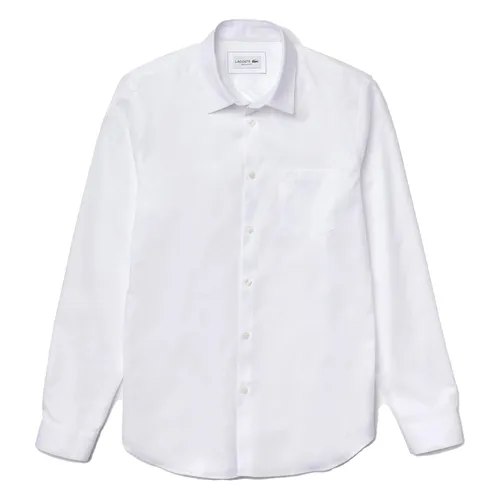 Áo Sơ Mi Nam Dài Tay Lacoste Regular CH2745001 Màu Trắng Size 39