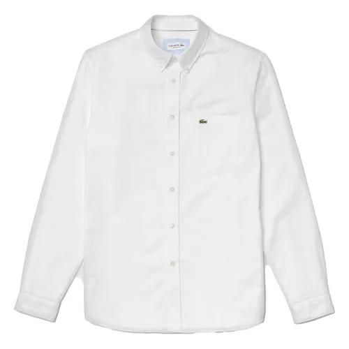 Áo Sơ Mi Nam Dài Tay Lacoste Regular CH4976001 Màu Trắng Size 39