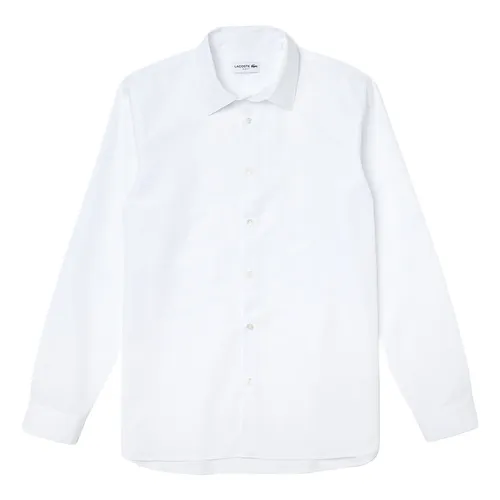 Áo Sơ Mi Nam Lacoste Men's Slim Fit Cotton Poplin Shirt CH0141 001 Màu Trắng Size 40