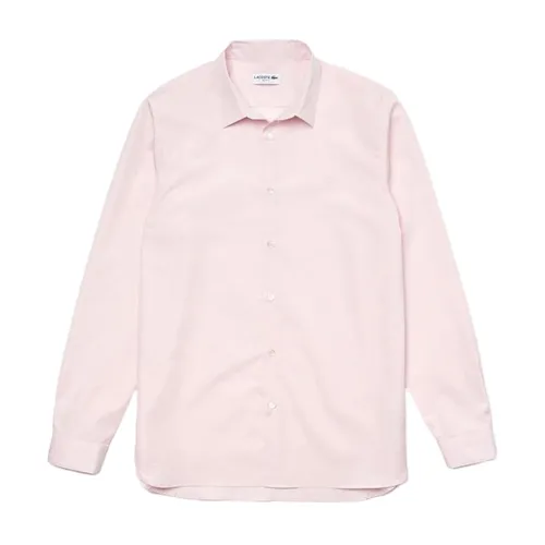 Áo Sơ Mi Nam Lacoste Men's Slim Fit Cotton Shirt CH0141 ADY Màu Hồng Nhạt Size 40