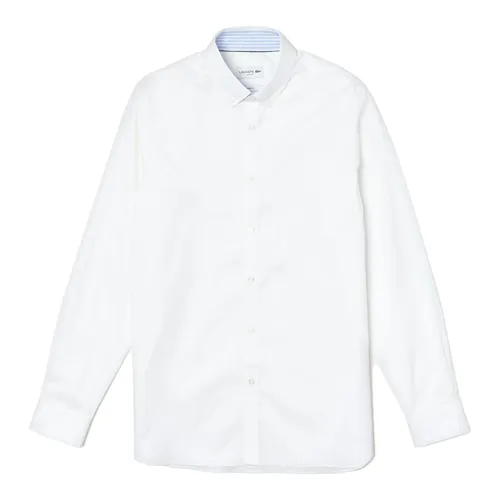 Áo Sơ Mi Nam Lacoste Men's Slim Fit Stretch Cotton Poplin Shirt CH0064001 Size 40