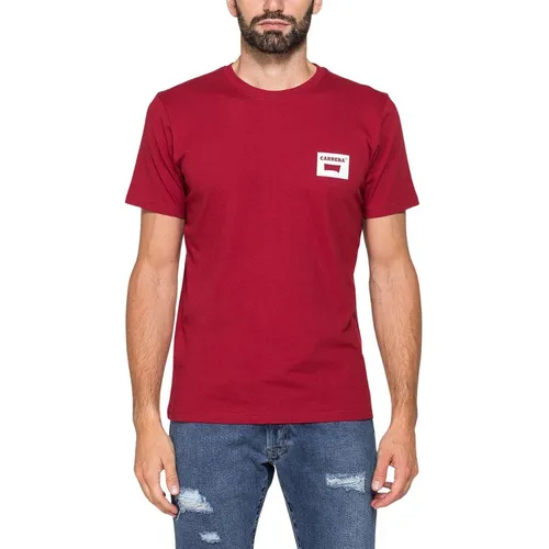 Carrera Jeans - Áo Thun Nam Carrera Jeans Crew Neck In Cotton T-Shirt 801P0047A_13E Màu Đỏ Size S - Vua Hàng Hiệu