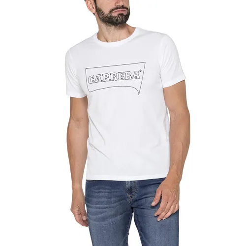Áo Thun Nam Carrera Jeans Crew Neck In Cotton T-Shirt 801P0047A_35A Màu Trắng Size M - Thời trang - Vua Hàng Hiệu