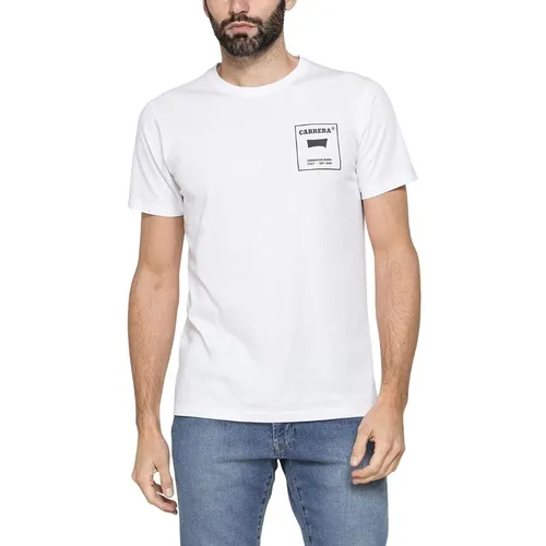 Áo Thun Nam Carrera Jeans Crew Neck In Cotton T-Shirt 801P0047A_A11 Màu Trắng Size M - Thời trang - Vua Hàng Hiệu