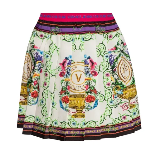 Chân Váy Nữ Versace Jean Couture White Panel Garden Printed 74HAE813 NS208 G03 Phối Màu