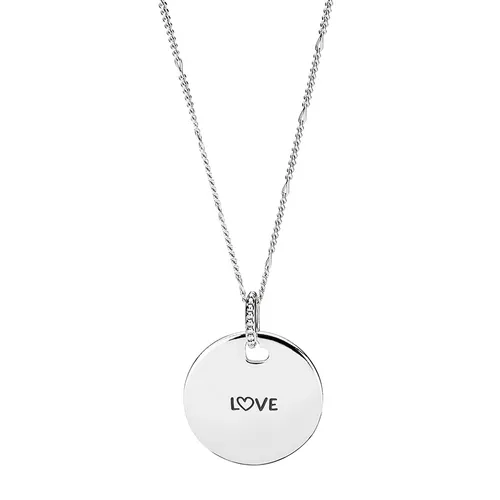 Trang sức - Dây Chuyền Nữ Pandora Sterling Silver Love Engraved Necklace ENG397122_1 Màu Bạc - Vua Hàng Hiệu