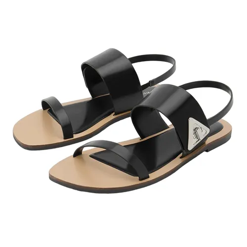 Dép Nữ Charles & Keith CNK&nbsp;Trice Metallic Accent Double Strap Sandals - Black 70190067 Màu Đen
