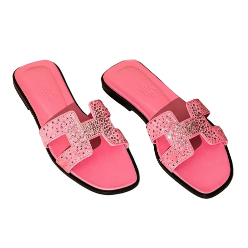Dép Nữ Hermès Oran Sandal Pink Màu Hồng - Dép - Vua Hàng Hiệu