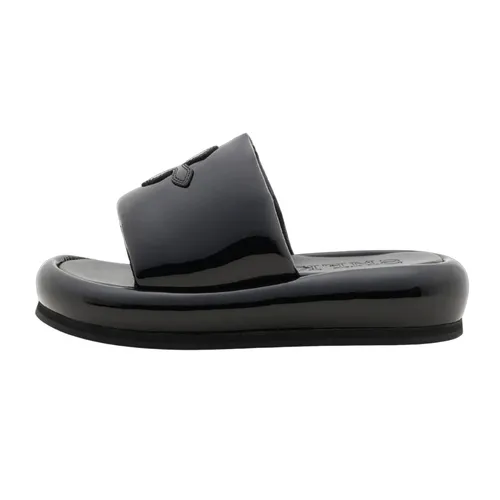 Dép Trung Quốc - Dép Nữ SMFK Black With Logo Embroidered S0003BS Màu Đen - Vua Hàng Hiệu
