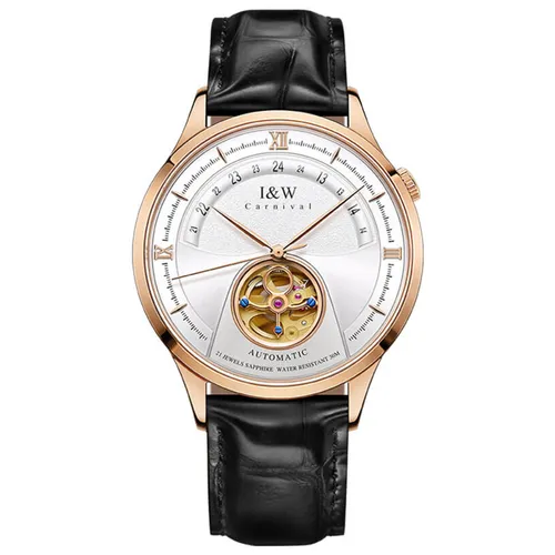 Đồng hồ - Đồng Hồ Nam I&W Carnival 525G1 Automatic Màu Đen Vàng - Vua Hàng Hiệu