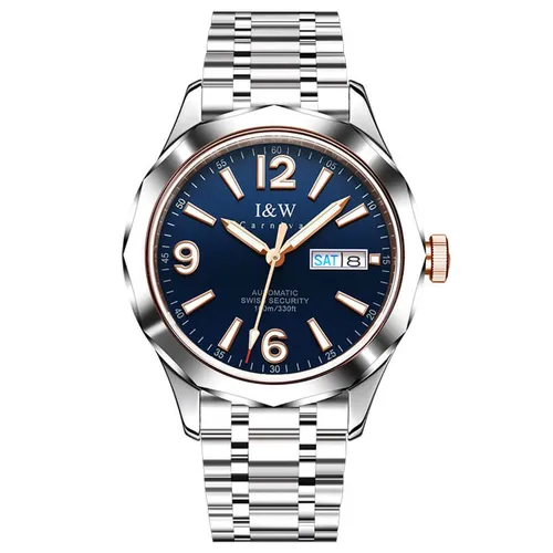 Đồng Hồ Nam I&W Carnival 550G1 Automatic Màu Xanh Bạc