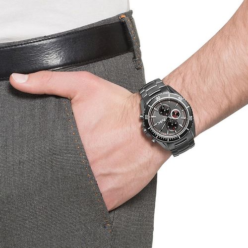 Đồng Hồ Nam Michael Kors Lansing Chronograph Gunmetal Ion-Plated Men's Watch MK8340 Màu Xám Đậm-4