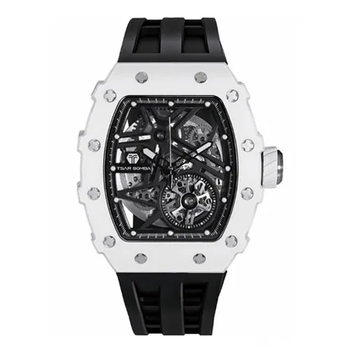 Đồng Hồ Nam Tsar Bomba Ceramic Bezel TB8209C-WB Màu Đen Trắng - Đồng hồ - Vua Hàng Hiệu
