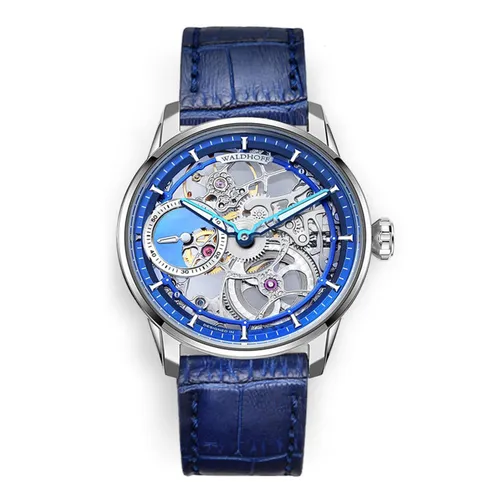 Đồng Hồ Nam Waldhoff Paragon Pearl Royal Blue 12CM 43.5mm Màu Xanh Blue