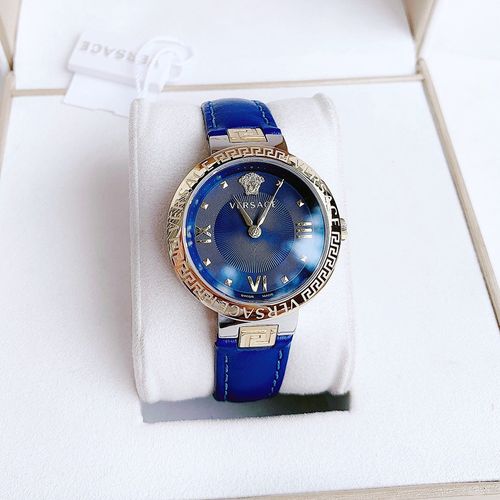 Đồng Hồ Nữ Versace Medusa Quartz Blue Dial Ladies Watch VE2K00321 Màu  Vàng Xanh-4