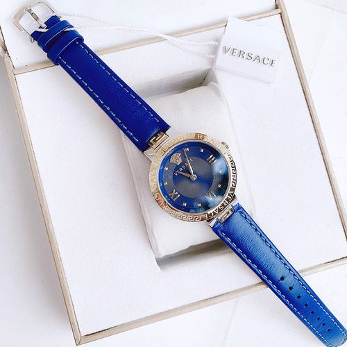 Đồng Hồ Nữ Versace Medusa Quartz Blue Dial Ladies Watch VE2K00321 Màu  Vàng Xanh-6