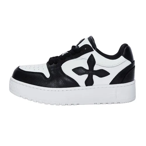 SMFK - Giày Sneaker Nữ SMFK Compass White Lychee S0016WW Màu Đen Phối Trắng - Vua Hàng Hiệu