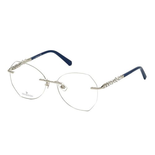 Gọng Kính Nữ Swarovski Eyeglasses Silver Frame SK5345 016 Màu Xanh Blue Bạc-1