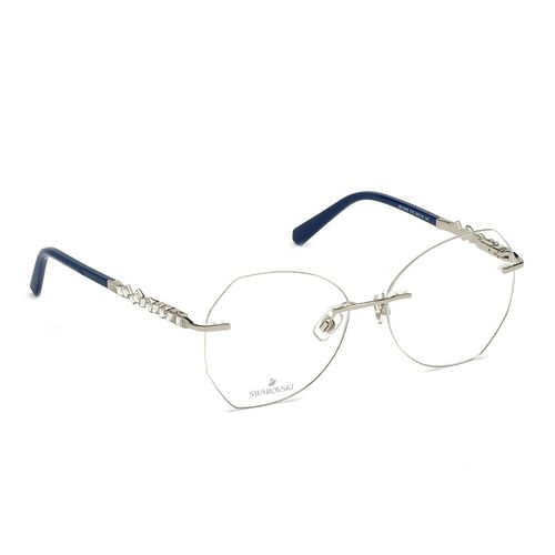 Gọng Kính Nữ Swarovski Eyeglasses Silver Frame SK5345 016 Màu Xanh Blue Bạc-4