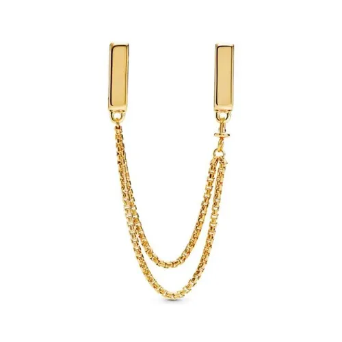 Hạt Vòng Charm Pandora Reflexions Safety chain 767601 Màu Vàng - Trang sức - Vua Hàng Hiệu