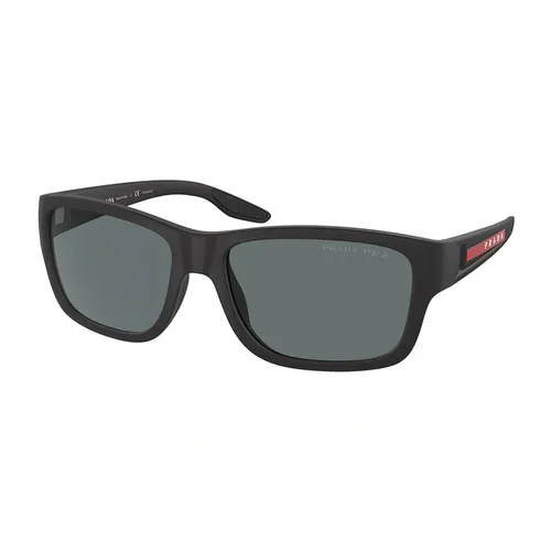 Kính Mát Prada Linea Rossa Men's Sunglasses PS 01WS DG002G Màu Xám/Đen - Kính mắt - Vua Hàng Hiệu