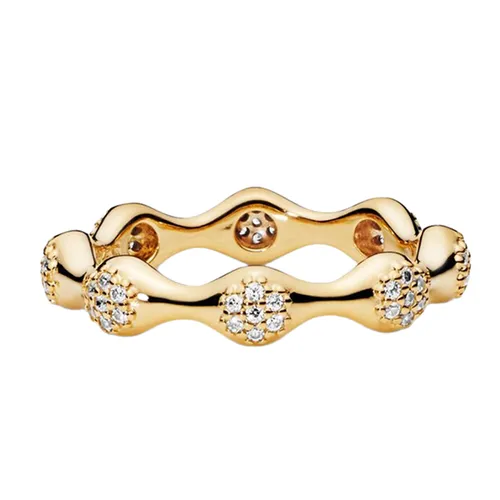 Nhẫn Nữ Pandora Pavé Modern LovePods Ring 167295CZ Màu Vàng Gold - Trang sức - Vua Hàng Hiệu