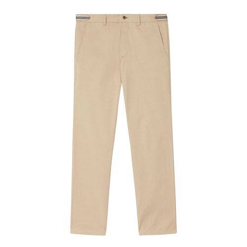 Quần Dài Nam Burberry Stripe-Detail Cotton Chino Trousers 8028640 Màu Be