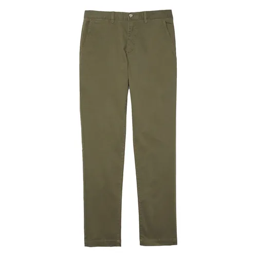 Quần Dài Nam Lacoste Men's Slim Fit Stretch Gabardine Chino Pants HH9553316 Màu Xanh Rêu Size 36