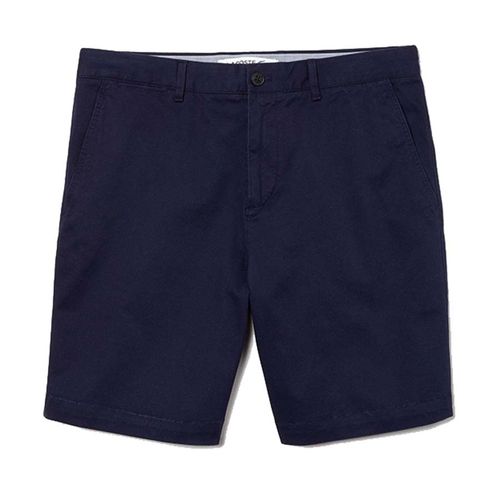 Quần Short Nam Lacoste Men's Regular Fit Cotton Gabardine Bermuda FH9544166 Màu Xanh Đen Size 40-1