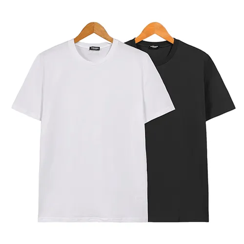 Set 2 Áo Phông Nam Dsquared2 Cotton T-Shirt DCX200030000 Màu Đen+Trắng Size L