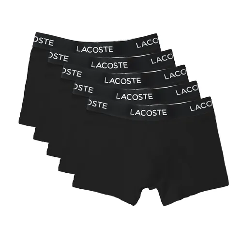 Set 5 Quần Lót Nam Lacoste Men Regular Fit Black Boxer 5H5203031 Màu Đen Size 5