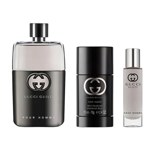 Set Nước Hoa Nam Gucci Guilty Pour Homme 3 Món (EDT 90ml + Lăn Khử Mùi Deodorant Stick + EDT 15ml) - Nước hoa - Vua Hàng Hiệu