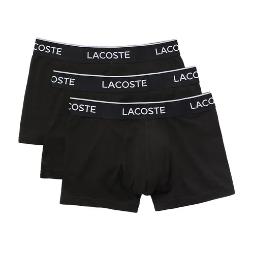 Thời trang Lacoste Quần lót - Set Quần Lót Nam Lacoste Pack Of 3 Casual Black Trunks 5H3389031 (3 Chiếc) Size 6 - Vua Hàng Hiệu