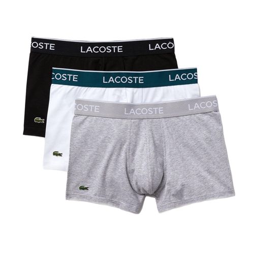 Set Quần Lót Nam Lacoste Pack Of 3 Casual Black Trunks 5H3389NUA (3 chiếc) Size 3