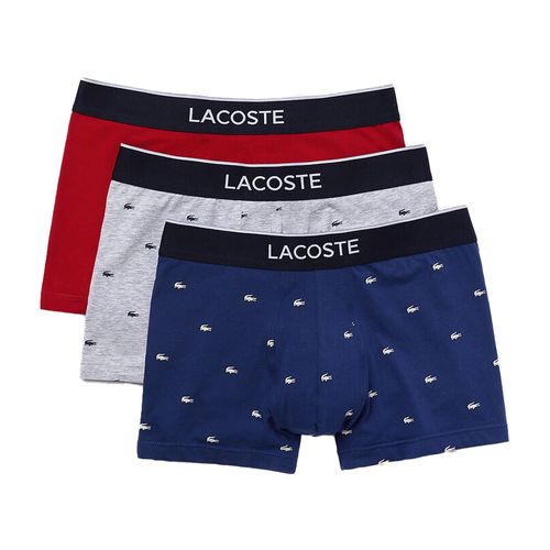 Set Quần Lót Nam Lacoste Pack Of 3 Casual Signature Trunk 5H3411W3T Size 5