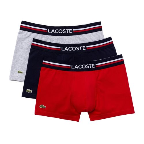 Set Quần Lót Nam Lacoste Pack Of 3 Iconic Trunks With Three-Tone Waistband 5H3386W34 (3 Chiếc) Size 3