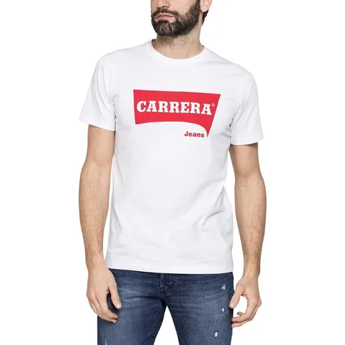 Carrera Jeans - Áo Thun Nam Carrera Jeans Crew Neck In Cotton T-Shirt 801P0047A_002 Màu Trắng Size L - Vua Hàng Hiệu