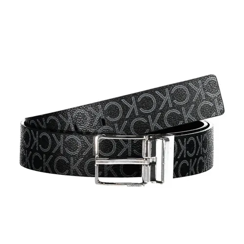 Thắt lưng Calvin Klein Nam - Thắt Lưng Nam Calvin Klein CK Reversible Recycled Logo Belt 2 Mặt K50K510365_NERO_BAX Màu Đen Size 100 - Vua Hàng Hiệu