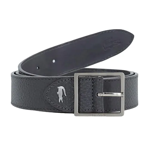 Thắt Lưng Nam Lacoste Men's Reversible Grain Leather Belt With Engraved Buckle RC4004 E47 Màu Xám Size 110