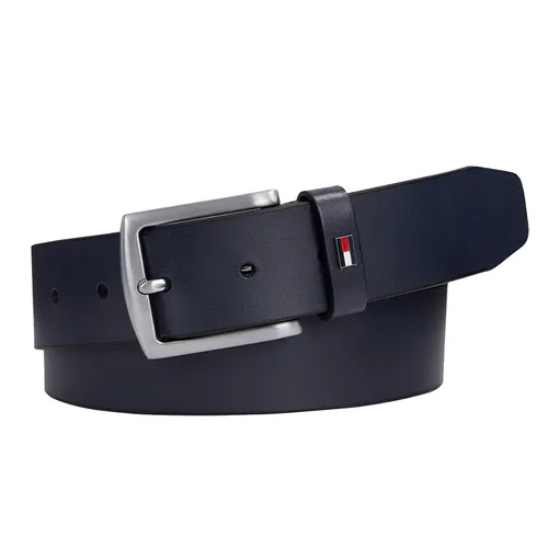 Thắt lưng Tommy Hilfiger - Thắt Lưng Nam Tommy Hilfiger Denton Flag Keeper Leather Belt AM0AM10838_BLU_DW6 Màu Xanh Navy Size 95 - Vua Hàng Hiệu