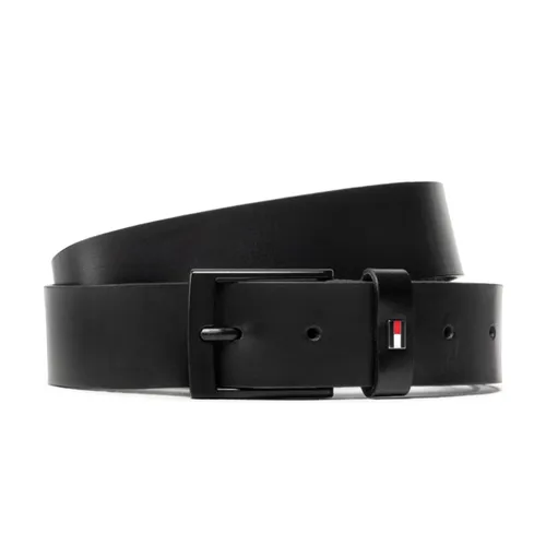 Thắt lưng Tommy Hilfiger - Thắt Lưng Nam Tommy Hilfiger Leather Belt AM0AM10335_NERO_BDS Màu Đen Size 110 - Vua Hàng Hiệu