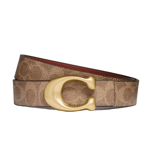 Thắt lưng Coach Nữ Canvas, Da - Thắt Lưng Nữ Coach Signature Buckle Belt 78174-B4NQ4 Màu Nâu - Vua Hàng Hiệu
