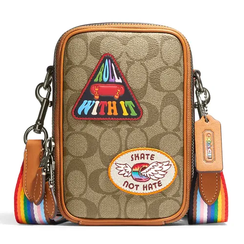 Túi Đeo Chéo Coach Stanton Crossbody In Signature Canvas With Patches CJ671 Màu Nâu - Túi xách - Vua Hàng Hiệu