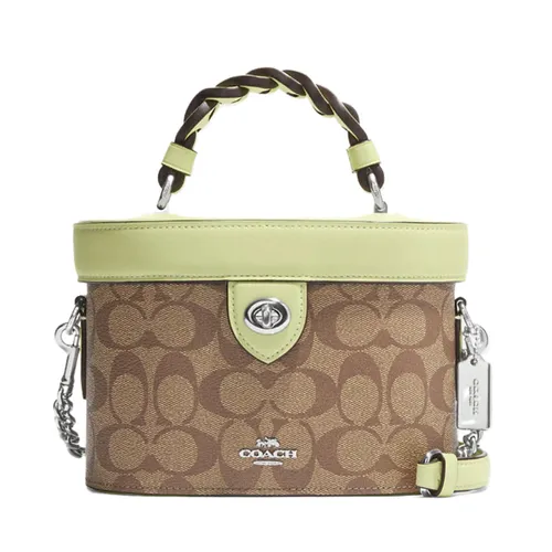 Túi Đeo Chéo Nữ Coach Kay Crossbody In Signature Canvas CJ613 Màu Nâu-Xanh