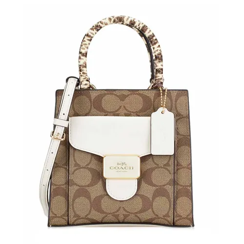 Túi xách - Túi Đeo Chéo Nữ Coach Mini Pepper Crossbody C7227 Màu Nâu Họa Tiết - Vua Hàng Hiệu