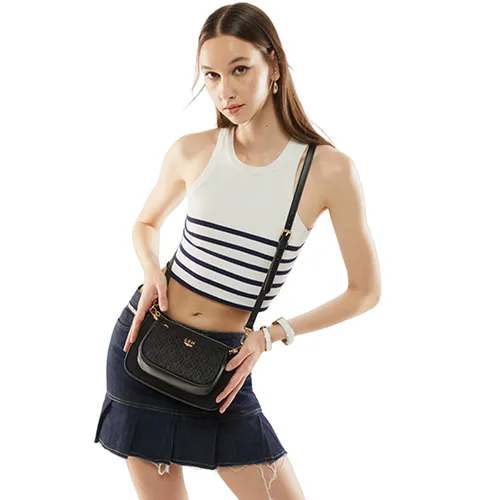 Túi Đeo Chéo Nữ Lyn Carnelian Twin Crossbody Bags LL23FBF028 Màu Đen